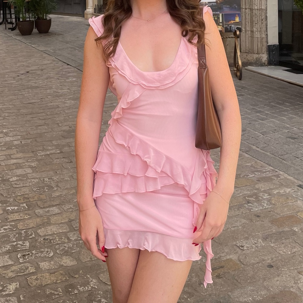 Tiger Mist XS Pink Ruffle Skirt